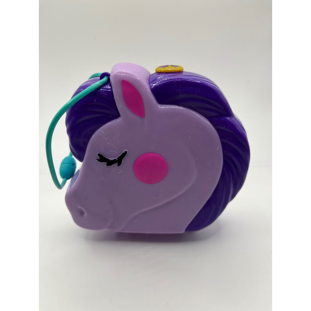 Polly Pocket Horse Show Playset‎ Purple Unicorn Horse Head Compact Toy Kids